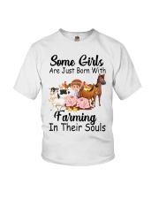 Some Girls Farmer Cow Cattle Youth T-Shirt tile