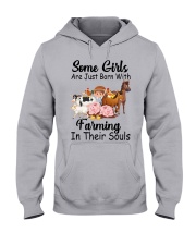 Some Girls Farmer Cow Cattle Hooded Sweatshirt front