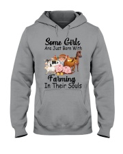 Some Girls Farmer Cow Cattle Hooded Sweatshirt tile