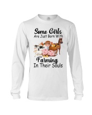 Some Girls Farmer Cow Cattle Long Sleeve Tee tile