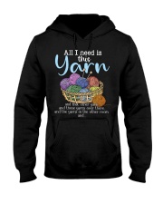 all i need is this yarn and that other yarn Hooded Sweatshirt front