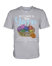 all i need is this yarn and that other yarn V-Neck T-Shirt tile