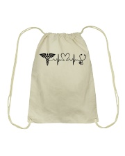 Nurse Life Heart Drawstring Bag tile
