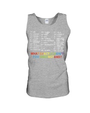 What actractly didn't you understand Unisex Tank tile