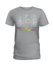 What actractly didn't you understand Ladies T-Shirt tile