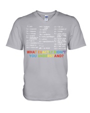 What actractly didn't you understand V-Neck T-Shirt tile