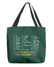 What actractly didn't you understand All-Over Tote tile
