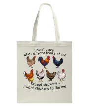 I want Chickens to like me Tote Bag tile