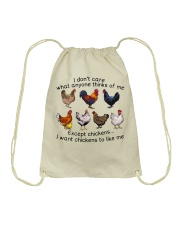 I want Chickens to like me Drawstring Bag tile