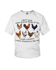 I want Chickens to like me Youth T-Shirt tile