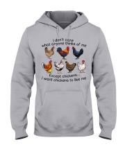 I want Chickens to like me Hooded Sweatshirt front