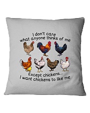 I want Chickens to like me Square Pillowcase tile
