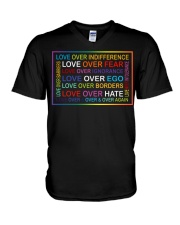 Love Over Fear 2 V-Neck T-Shirt tile