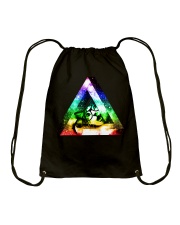 Rainbow Triangle Cat Drawstring Bag thumbnail