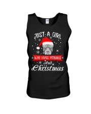 Just a Girl loves Pit Bull and Christmas Unisex Tank thumbnail