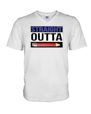 Straight Outta Pencils V-Neck T-Shirt thumbnail
