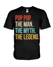 Pop Pop The Man The Myth The Legend V-Neck T-Shirt tile