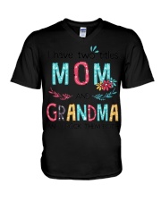 I Have Two Titles Mom And Grandma V-Neck T-Shirt tile