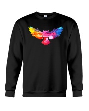 Cool Owl Abstract Art Colorful Paints Gift T-shirt Crewneck Sweatshirt front