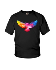Cool Owl Abstract Art Colorful Paints Gift T-shirt Youth T-Shirt thumbnail