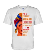 February Woman V-Neck T-Shirt tile