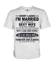 Wife February V-Neck T-Shirt thumbnail