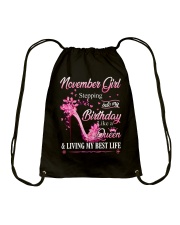 November Girl Drawstring Bag tile