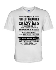 Dad October V-Neck T-Shirt tile