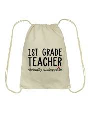 1st Grade Teacher Drawstring Bag tile