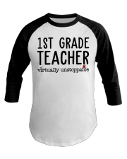 1st Grade Teacher Baseball Tee tile