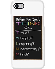 Before you speak think is it Phone Case tile