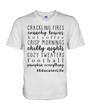 Educator V-Neck T-Shirt tile
