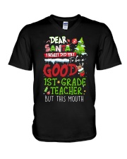 1st Grade Teacher V-Neck T-Shirt tile