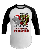 1st Grade Teacher Baseball Tee tile