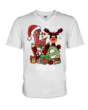 Speech Language Pathologist - SLP - Christmas V-Neck T-Shirt tile