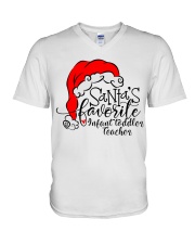 Infant Toddler Teacher V-Neck T-Shirt tile
