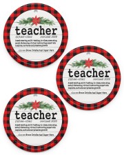 Teacher Christmas - Ornament Circle ornament - 3 pieces (porcelain) front