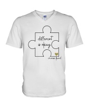 Different is okay - Choose kind V-Neck T-Shirt tile