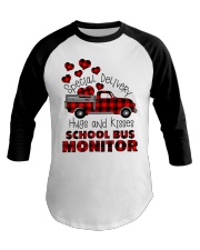 School Bus Monitor Baseball Tee tile