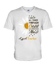 SPED Teacher V-Neck T-Shirt tile