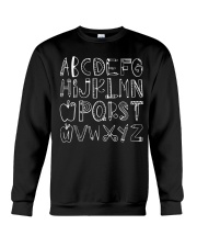 Alphabet black Crewneck Sweatshirt tile