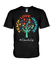 Educator V-Neck T-Shirt tile