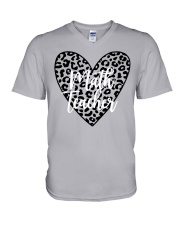 Math Teacher V-Neck T-Shirt tile
