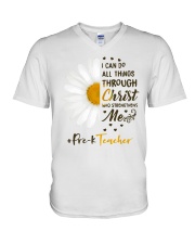 Pre-K Teacher V-Neck T-Shirt tile