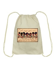 God says you are Drawstring Bag tile