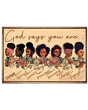 God says you are 17x11 Poster front