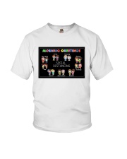 Morning Greeting in Social Distancing Youth T-Shirt tile