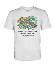 Teacher V-Neck T-Shirt tile