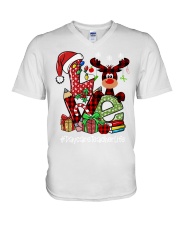Daycare Teacher - Christmas V-Neck T-Shirt tile