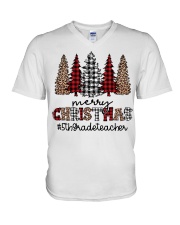 5th Grade Teacher V-Neck T-Shirt tile
